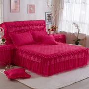 Mới trượt vỏ dày cộng với khăn trải giường cotton bông giường có thể được trang bị bảo vệ giường tay Wujiantao giường váy ba mươi bốn - Váy Petti