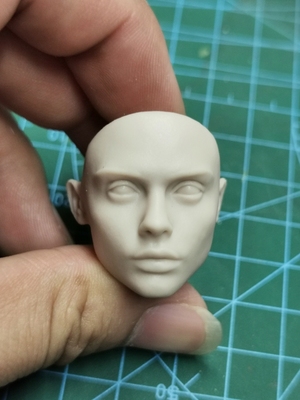 taobao agent 1/6 Vera head carved white model face model Beauty soldier head carving face model white mold 249