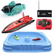 Thuyền điều khiển từ xa chính hãng tàu cao tốc tốc độ cao trẻ em đồ chơi điện bể cá bồn điều khiển từ xa tàu ngầm chèo thuyền du thuyền