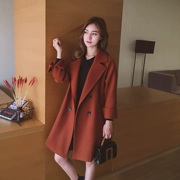 Áo len dài cổ dài phiên bản Hàn Quốc của trang phục thu đông 2018 eo mới buông lơi là áo len đôi nữ mỏng