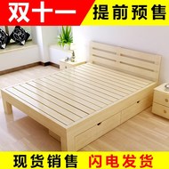 Pine 1 m giường gỗ rắn gỗ 1,35 m giường loại giường đôi 1,8 m 2 m cạnh giường ngủ bằng gỗ giường 1,5