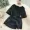 Thái lan Tide thương hiệu 2018 new chic màu tinh khiết khí V-Cổ trumpet tay áo với eo cao giảm béo ăn mặc quần phụ nữ