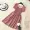 Retro sóng dot lưới tính khí đàn hồi nếp gấp vuông cổ áo chéo lại eo cao Một từ váy sinh viên đầu tiên tình yêu ăn mặc