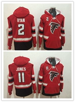 Áo hoodie Jersey dài tay thêu thêu mùa thu và mùa đông cỡ lớn hip hop thể thao Falcons Falcons2 # 11 # Quả bóng bầu dục