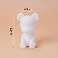 Серебряный пластиковый насильственный медведь белый