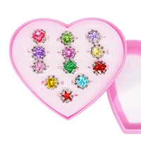 Детское кольцо с кварцем, бриллиантовая игрушка для детского сада, аксессуар, ювелирное украшение для принцессы, с драгоценным камнем, подарок на день рождения