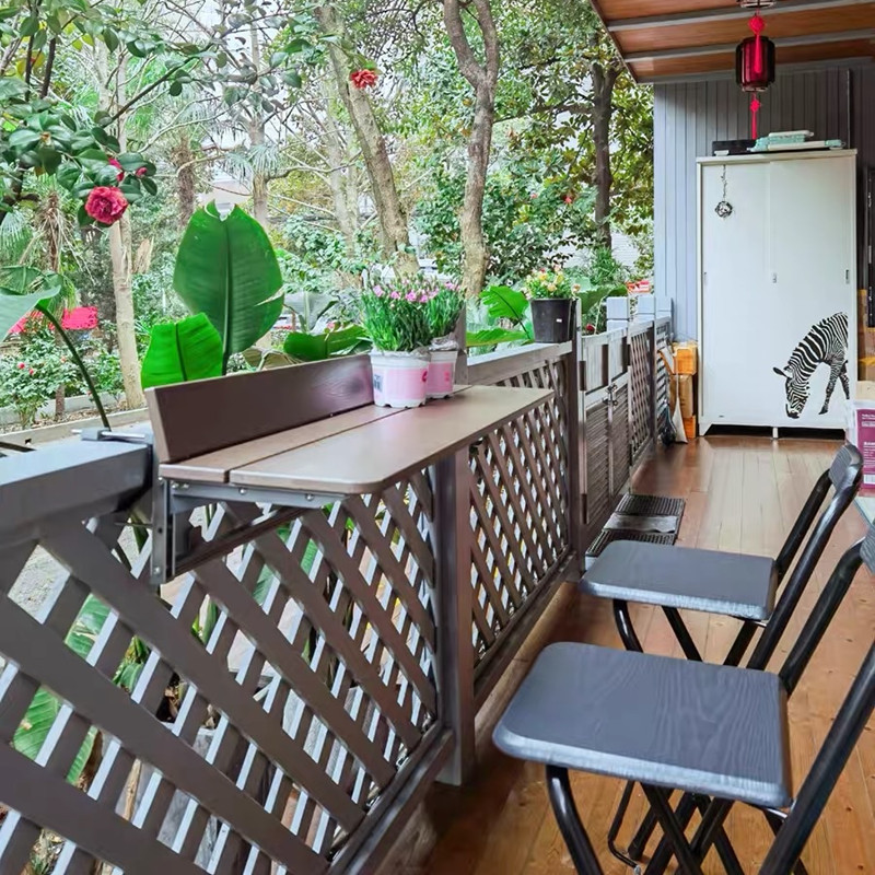 bàn đọc sách Bàn ban công gấp gọn gỗ công nghiệp siêu tiện lợi bàn treo lan can ban công đơn giản hiện đại bàn ghế giá rẻ