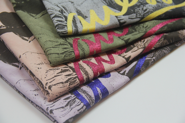 Moss Green -- BlemishNew products special Europe and America rural Make old washing Hem Small fork Women Small loose printing Short sleeve Polychromatic T-shirt