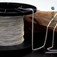 S925 Стерлинговое серебро Полу -адульт цепь продукта 1,8 мм шириной DIY Аксуары -эдареализированная однополосная плоская ожерелье -ожерелье ожерелье овальная цепь овальная цепь