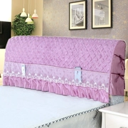 Cà phê màu hồng trải giường bao gồm giường che phủ bảo vệ che bụi hiện đại đơn giản cộng với chiều cao giường gỗ