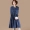 Đồng bằng gỗ ngắn tay màu xanh ăn mặc nữ mùa hè 2018 mới kích thước lớn khí Hàn Quốc phiên bản của lỏng váy dài NC3006 đầm sơ mi dài hàn quốc