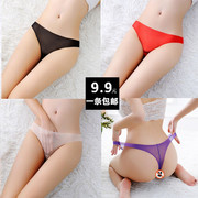 Siêu mỏng của phụ nữ đồ lót lưới sexy hollow T quần màu rắn eo thấp không có dấu vết một mảnh cám dỗ trong suốt thong