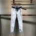 Quần jeans sáng màu dài eo cao 2019 mới xuân hè thu đông phiên bản Hàn Quốc của quần skinny bó sát chân xanh. - Quần jean đồ công sở nữ Quần jean