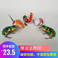 Заводная классическая игрушка для прыжков, лягушка, петух, ностальгия