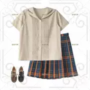 Thương hiệu Han Chao thứ 19 mua đồng phục nữ chất lượng cao siêu Gege eo cao xếp li quần áo lớp là trang phục quốc gia polyester - Trang phục dân tộc