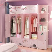 Giày cô gái tủ trái tim màu hồng tủ quần áo vải tủ quần áo tủ khóa phân loại phòng trẻ em tủ quần áo tủ