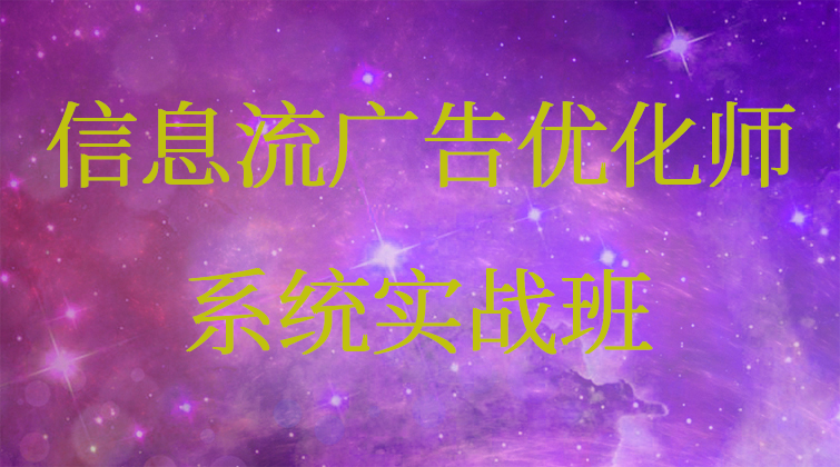 信息流广告优化师系统实战班