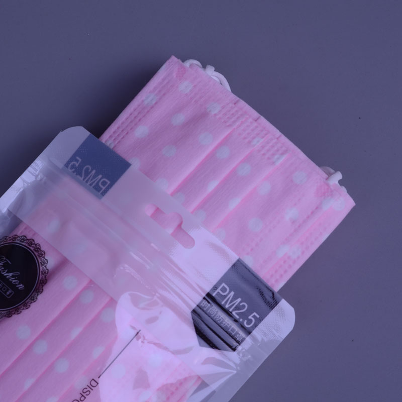 20 Potpourridisposable printing Mask fashion purple Wave point Breathable Han personality goddess three layers Melt blown cloth Whitening adult colour