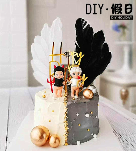 Вечеринка выпечка на день рождения торт выпечка декоративное демон ангел Unicorns Cupid украшения ангель
