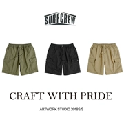 Mùa hè dụng cụ quần short Nhật Bản thương hiệu thời trang retro cotton đa túi của nam giới quần short giản dị