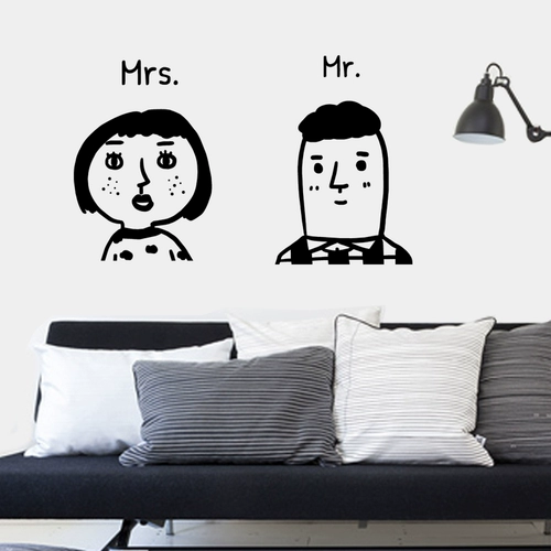 Love Wall Yi Meng Пара теплые и милые узоры угловая шкаф