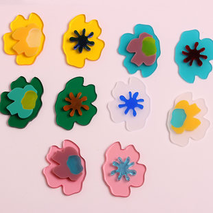 Acrylic earrings accessories make earrings, high -end handmade earrings, full sets of Korean version