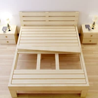 Pine 1 m giường gỗ rắn gỗ 1,35 m giường loại giường đôi 1,8 m 2 m cạnh giường ngủ bằng gỗ giường 1,5 giường ngủ thông minh cho phòng nhỏ