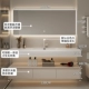[Одиночный горшок] 130см Smart Bastlight Themplight Sgreering Mirror +[угловой дизайн/кокосовый бассейн] +плюс установка заказов