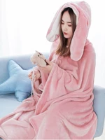 Chăn Napping Văn phòng Lazy Chăn Áo choàng Sofa mùa hè Điều hòa nhiệt độ Chăn nhỏ Cape có thể mặc Cape - Ném / Chăn chăn lông cừu tự nhiên