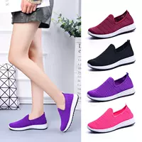 2017 mùa xuân và mùa hè mới của phụ nữ giày đơn tuổi Bắc Kinh giày vải của phụ nữ một chân phẳng với giản dị giày mềm hoang dã giày thấp giày prophere nữ