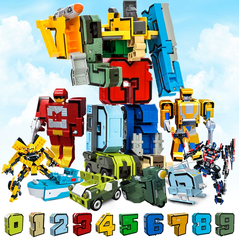Team Boy Đa dạng Món quà dành cho trẻ em Trọn bộ Câu đố King Kong Biến dạng chữ và số 64-3 Robot đồ chơi - Đồ chơi robot / Transformer / Puppet cho trẻ em