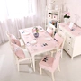Khăn trải bàn vải bàn ăn và ghế set da ghế bìa bảng bìa phân đặt bàn gia đình bộ khăn trải bàn màu hồng không trượt khăn trải bàn vải