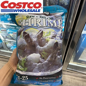 Shanghai Costco в Киркленд Киркленд Raw Frozen Chrimp 908 грамм, чтобы удалить раковину и хвост 21-25