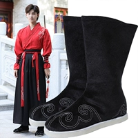 Сапоги, обувь, красное цветное ханьфу, китайский стиль