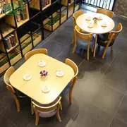 Cửa hàng trà phòng khách cafe gỗ tròn bàn ghế và khu vực nghỉ ngơi kết hợp phòng họp khách sạn nhà hàng cafe nội thất - FnB Furniture