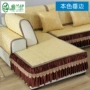 Sofa đệm mùa hè mahjong mat sofa set new vertical side Châu Âu chaise longue sofa mát pad đệm ghế đệm tùy chỉnh đệm ngồi ghế gỗ