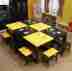 Bàn ghế văn phòng cho bé trai hình chữ nhật trẻ em bàn ghế trẻ em đơn giản bằng gỗ trường đôi nghệ thuật bàn vườn - Nội thất giảng dạy tại trường Nội thất giảng dạy tại trường