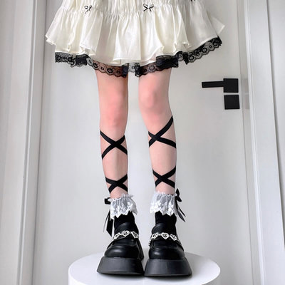 taobao agent Lace belt, cute socks, lace dress, Lolita style