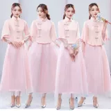 Демисезонное длинное платье подружки невесты, вечернее платье, китайский стиль, делается под заказ, длина макси