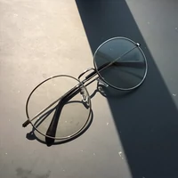 ZUstudios ins với cùng một đoạn không có dây vàng gương phẳng retro vòng kính kính nam thời trang