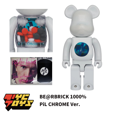 taobao agent [TyCtoys] Spot BE@RBrick 1000% Pil Chrome White Electro -plating