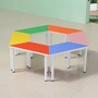 Bàn đào tạo và ghế màu đồ nội thất trường học hình thang kết hợp lớp học nghệ thuật kết hợp bàn nghệ thuật của trẻ em - Nội thất giảng dạy tại trường mẫu bàn học sinh bằng gỗ đẹp