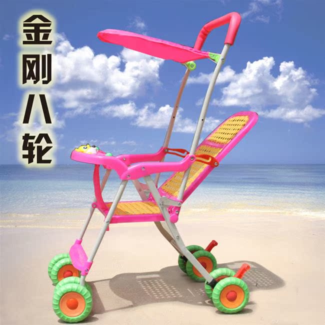 Xe đẩy em bé có thể được gấp vào mùa hè, xe đẩy mây mây, xe đẩy có thể được sử dụng để nằm BB xe đẩy trẻ em - Con lăn trượt patinet / trẻ em