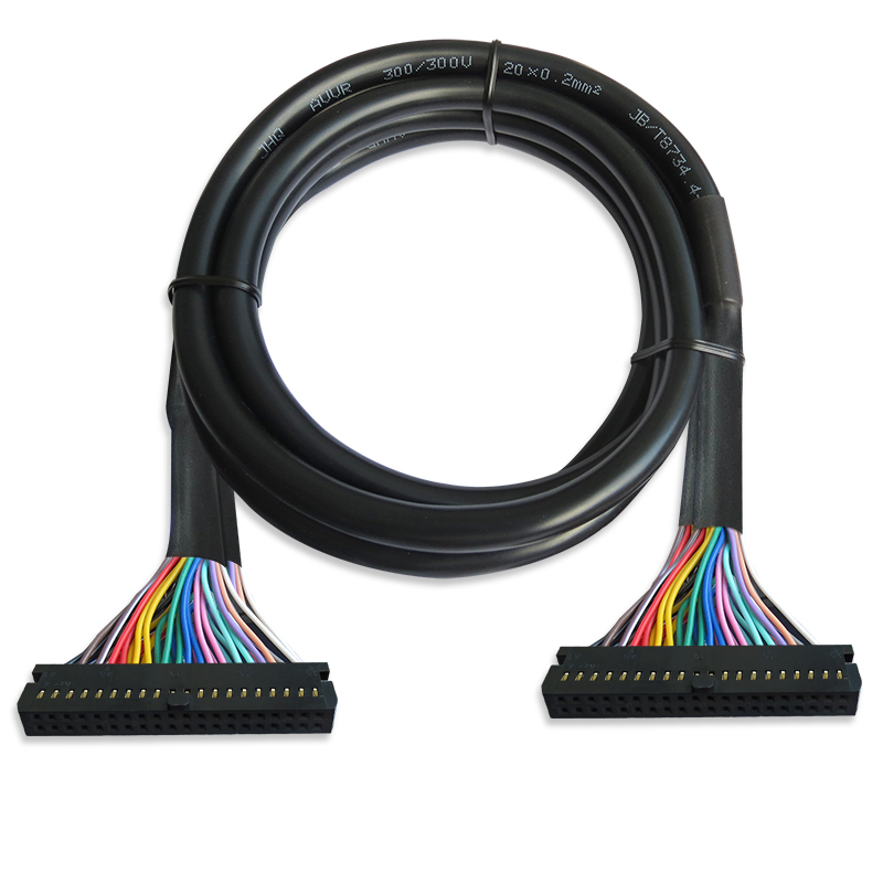 Tùy Chỉnh 
            10 16 20 26 34 40PIN Dây Cắm Sừng Hai Đầu 2.54 Đầu Mạ Vàng Cáp Ổ Cắm IDC