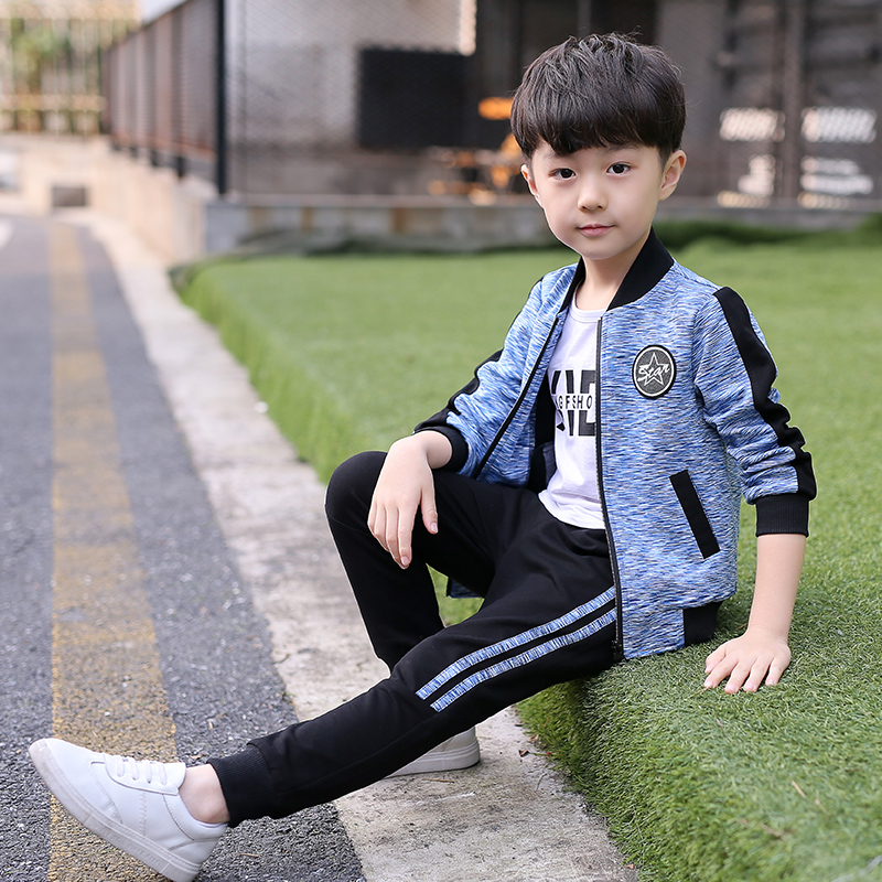 童装男童春装套装2018新款中大儿童运动两件套小孩衣服秋季韩版潮