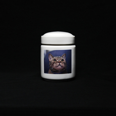 Урна для праха 3号-10*7.5厘米4千克8斤小型猫狗定制照片密封宠物骨灰盒纪念罐坛