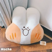 Ins net đỏ Hàn Quốc dễ thương khuôn mặt lớn thỏ hoạt hình đệm đồ chơi sang trọng mềm mại đi kèm với gối ngủ cô gái quà tặng - Đồ chơi mềm