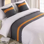 Đầu giường cửa hàng giường đơn lanh cao cấp rắn màu giường đuôi khăn giường cờ đuôi giường pad giường bao gồm dải trang trí - Trải giường