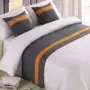 Đầu giường cửa hàng giường đơn lanh cao cấp rắn màu giường đuôi khăn giường cờ đuôi giường pad giường bao gồm dải trang trí - Trải giường thảm trải giường mùa đông