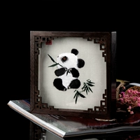 Оригинальная классическая шелковая двусторонняя вышивка ручной работы, китайское украшение, панда, китайский стиль, подарок на день рождения